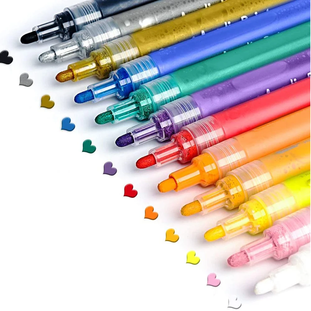

Acrylic Paint Pens for Rocks Painting, Ceramic, Glass, Wood, Fabric, Canvas, Mugs, DIY Craft Making Supplies, Scrapbooking Craft