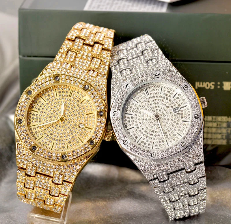 Часы наручные мужские кварцевые в стиле хип-хоп | Наручные часы