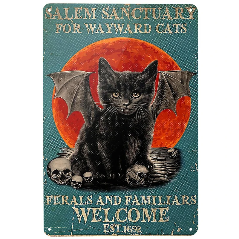 

Copy of Gothic Cat printed Metal Signs Retro Tin Signs Funny Poster Decor for Bar Pub Club Decoration for Living Room Home