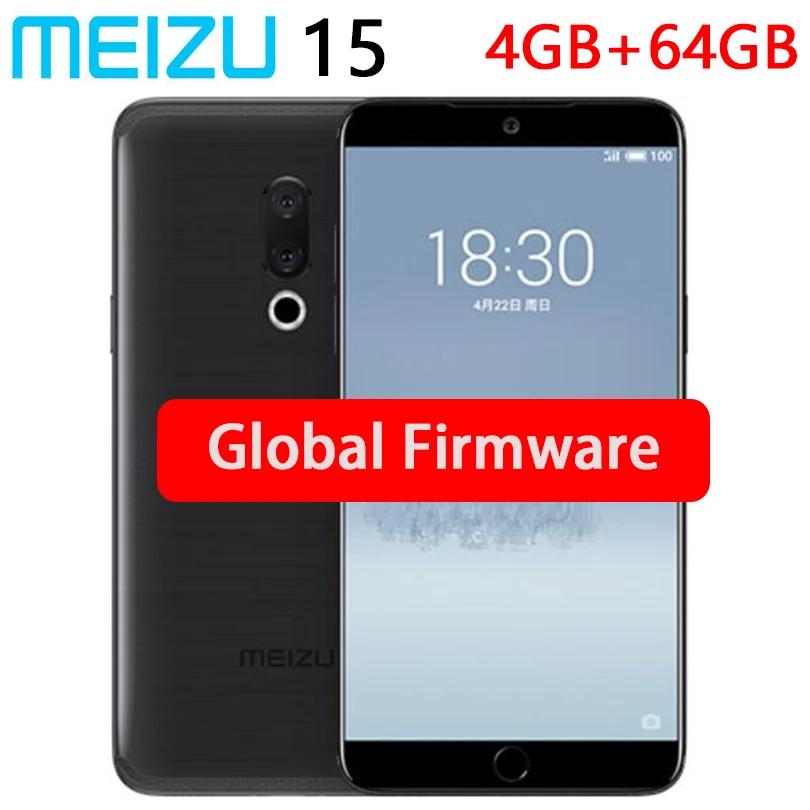 Смартфон Meizu 15 глобальной прошивки 4 Гб ОЗУ 64 ПЗУ двойная камера 20 МП
