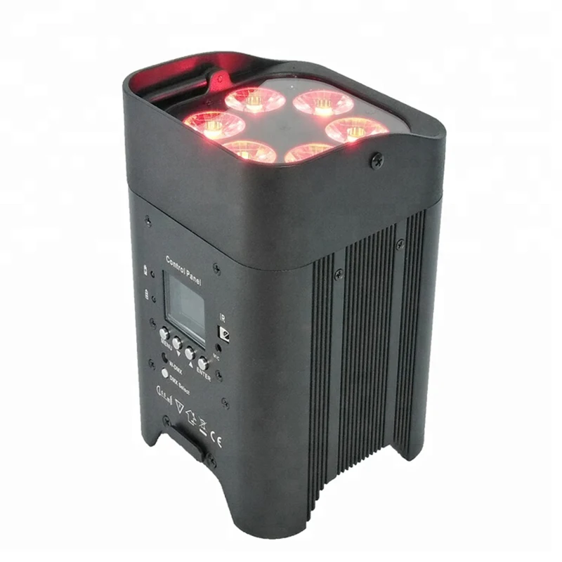 6x12 Вт 6 in1RGBWAUV беспроводной сценический эффект DMX Светодиодный светильник с