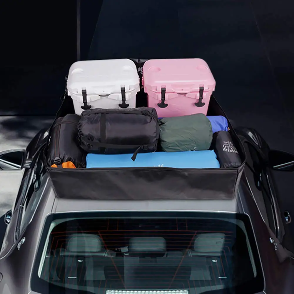 Дорожная сумка 97x97x46 см, Cargo Carrier 425L, багаж на крышу для автомобильных фургонов с рельсами на крыше, 15 кубических футов, 1000D, ПВХ