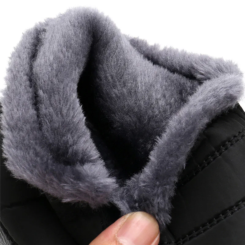 Женские зимние ботинки модные теплые плюшевые Водонепроницаемые женская обувь
