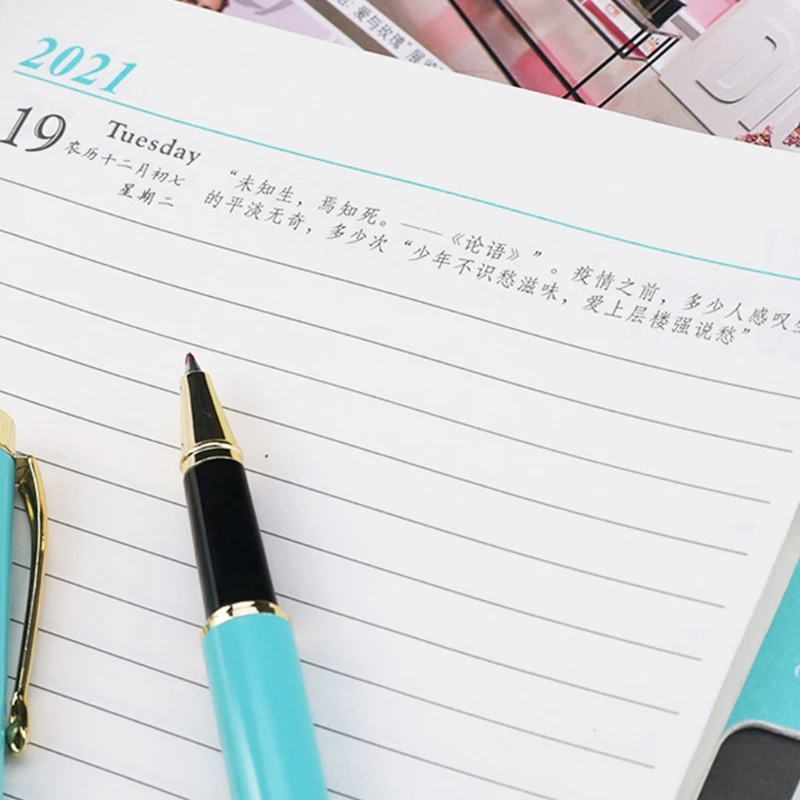 

2021 Large Annual Planner ime Can Not Be Won Again Yearly Monthly Weekly Daily Bound Dated Agenda Flexible Cover Tabbed Notebook