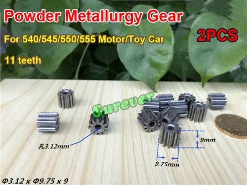 Металлическая Шестерня 3 12 мм апертура 11 зубьев для двигателя