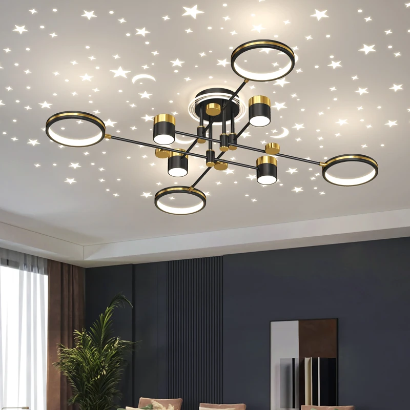 

Nordic Starry sky top Led Chandelier lights For Livingroom decoration Bedroom home decor 110-220V Led Chandelier indoor lighting