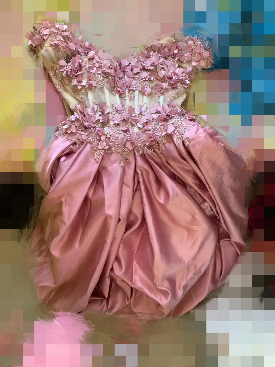 Розовые вечерние платья бальное платье атласные Роскошные официальные с