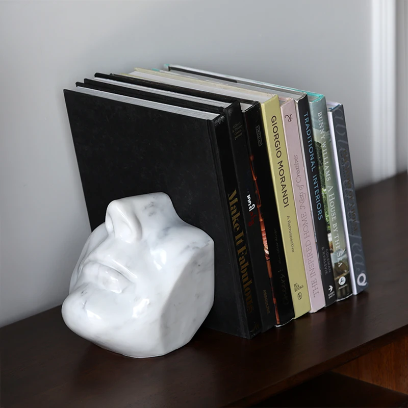 Современная мраморная текстура Полулицо статуя предметы для домашнего декора