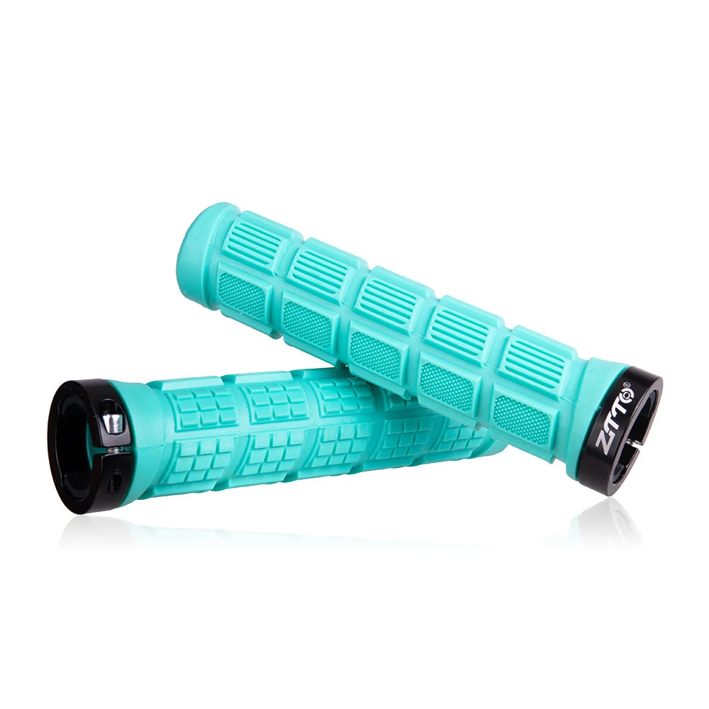 

Bicycle Handle Cover Mountain Aluminum Alloy One Side Locking Rubber Handle Sleeve Cycling Equipment Lock Handle Grips