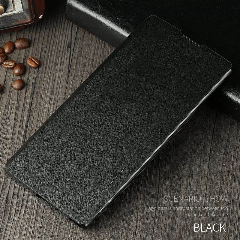 Black X-Level кожаный чехол-держатель для samsung Galaxy Note 10 plus ультра тонкий флип-чехол для телефона для samsung Note 10 чехол Note10 - Цвет: Black