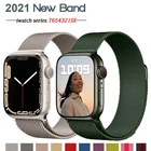 Магнитный ремешок для Apple watch Band, металлический браслет из нержавеющей стали для iWatch series 5 4 3 se 6 7, 40 мм 44 мм 45 мм 41 мм