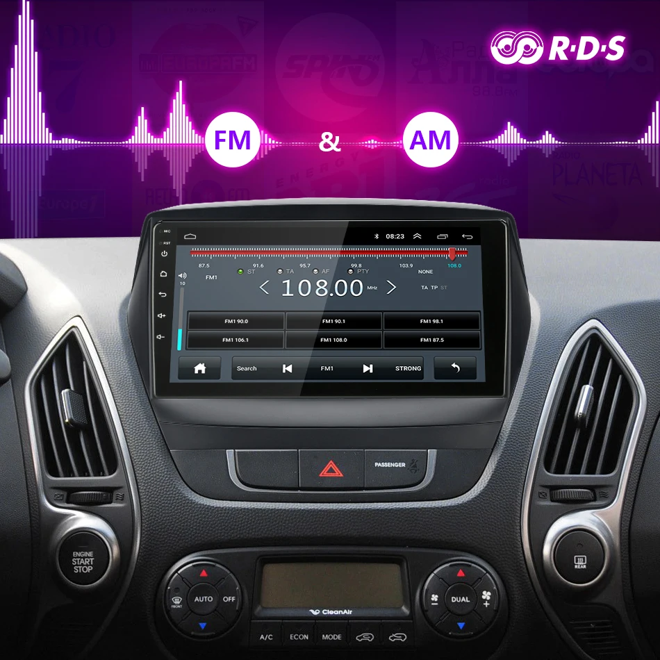 Jansite " Автомобильный радиоплеер для hyundai Tucson 2 2011- Авторадио Android 2G+ 32G Сенсорное зеркало-link плееры с рамкой