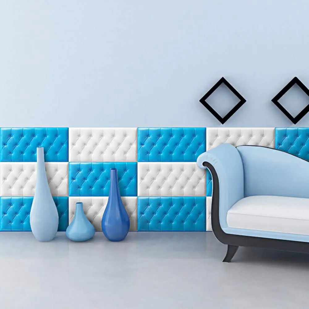 3D Waterproof Wallpaper Faux Leather Foam Self Adhesive for Living Room Bedroom Kids DIY Wall Stickers Background | Обустройство дома