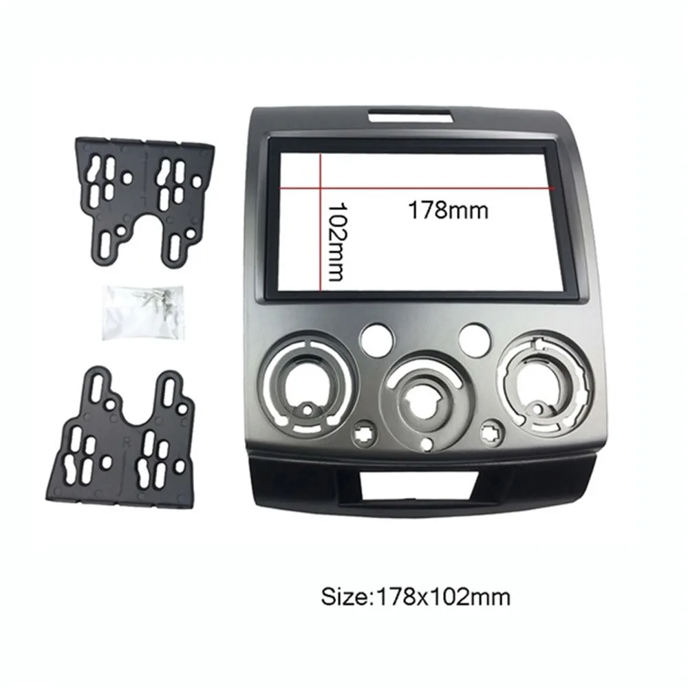 Radio Stereo Panel for Ford Everest Ranger Mazda BT-50 BT50 Double 2 Din Fascia Dash Installation Trim Kit Face Plate Bezel