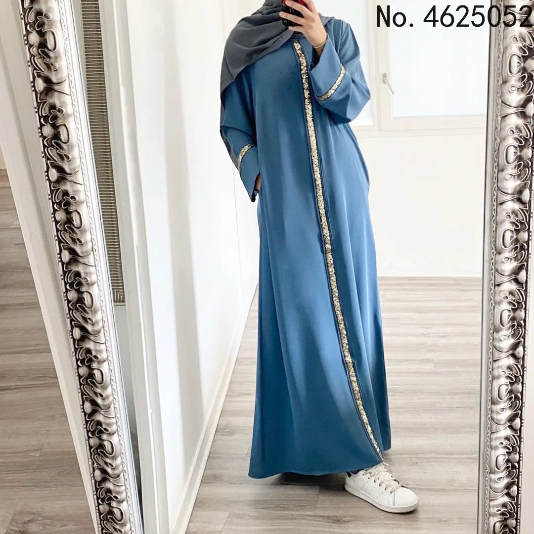 Мусульманское платье Abaya с блестками для женщин модель 2021 года марокканская
