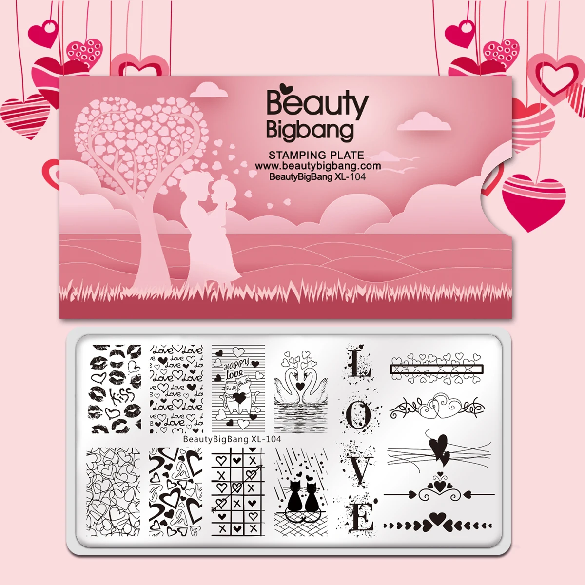 

Трафареты BeautyBigBang из нержавеющей стали для стемпинга ногтей