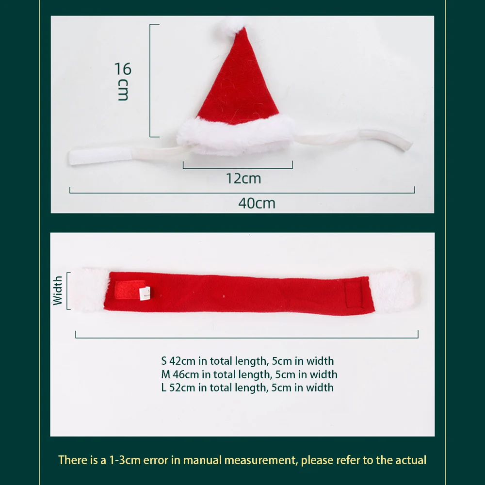 

Cute Christmas Dog Hat Scarf Set Comfortable Santa Claus Cap Winter Warm Pet Costume Outfit Party Event Accessories Pet Supplies