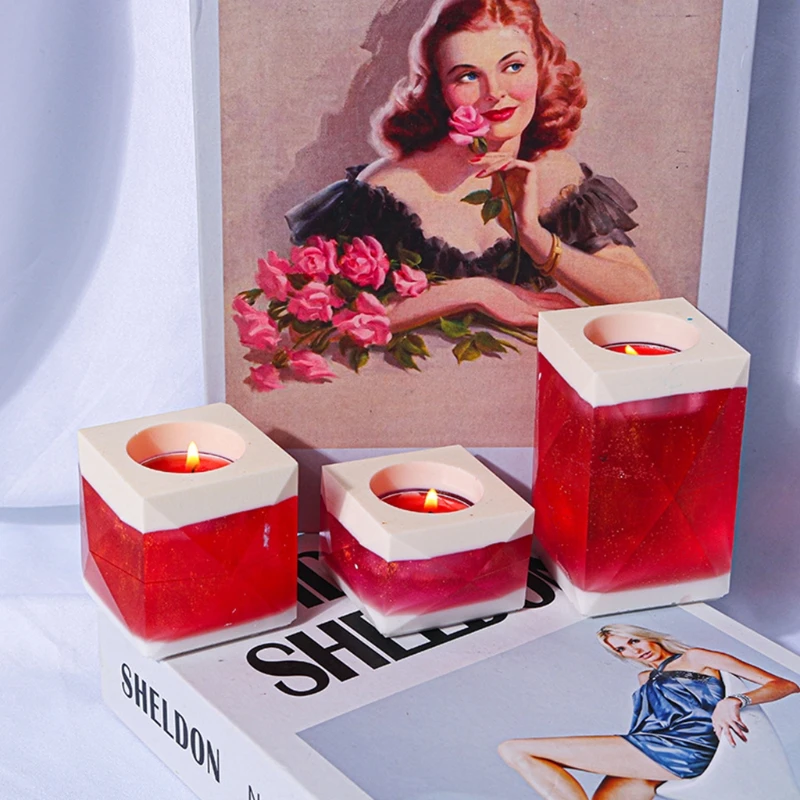 

Candle Holder Silicone Molds Tealight Resin Molds Soap Holder Making Supplies Craft Jewelry Trinket Holder Tray