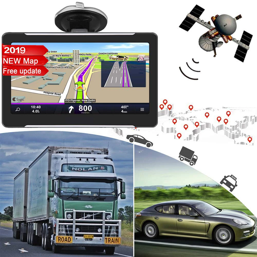 Автомобильный gps навигатор 7 дюймов HD lcd экран FM Navitel спутниковая голосовая навигация последняя европейская карта грузовик gps навигатор автомобиль