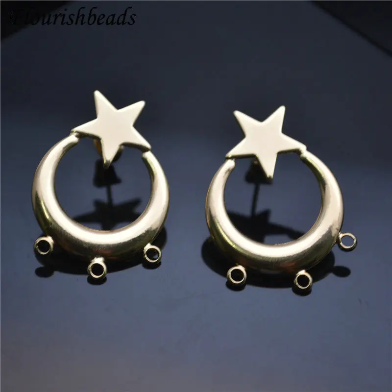 Антикоррозийный золотистого цвета Луна в форме звезд с несколькими петельками