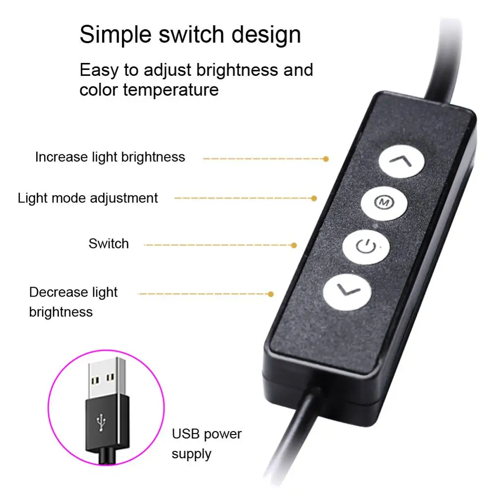 

Live LED Selfie Ring Light Studio Photography Photo Fill Ring Light with Tripod for Permanent Makeup Tattoo Accessory Cute Pink