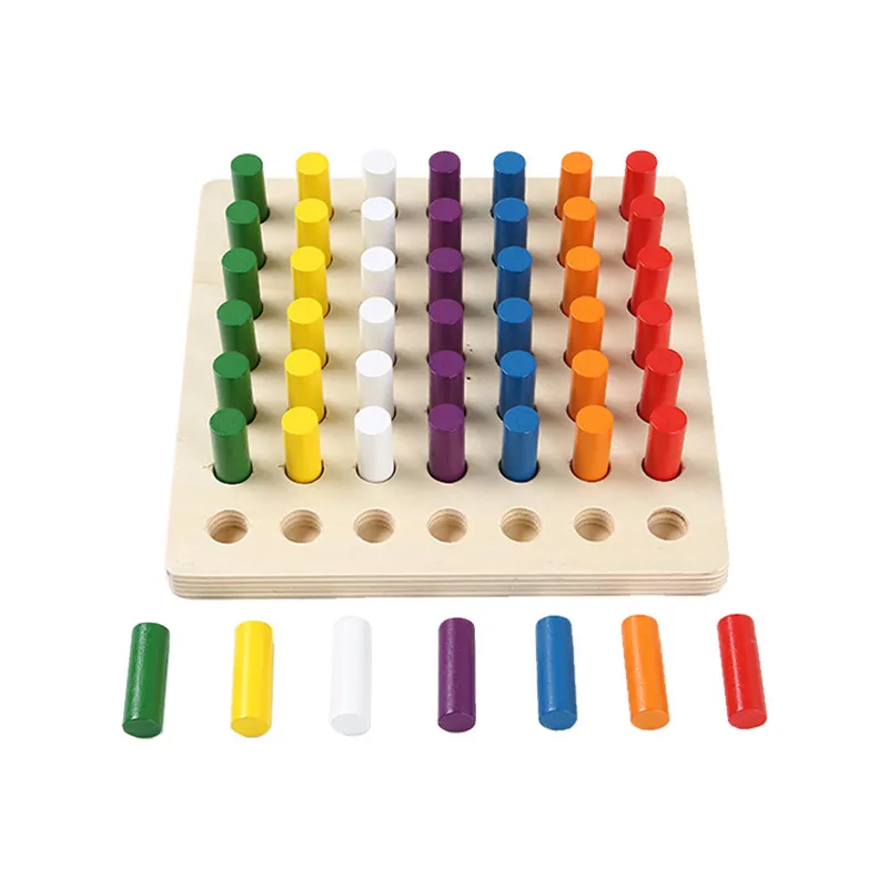 

Montessori Color Finger Grasping Board Manual Brain Development Intelligence Recognition Color Children's Early Education Toys