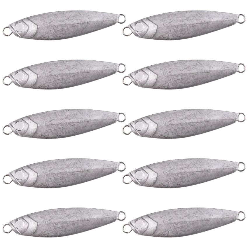 Неокрашенные металлические рыболовные приманки 20 шт./лот 7 10 15 30 г джиг пустой