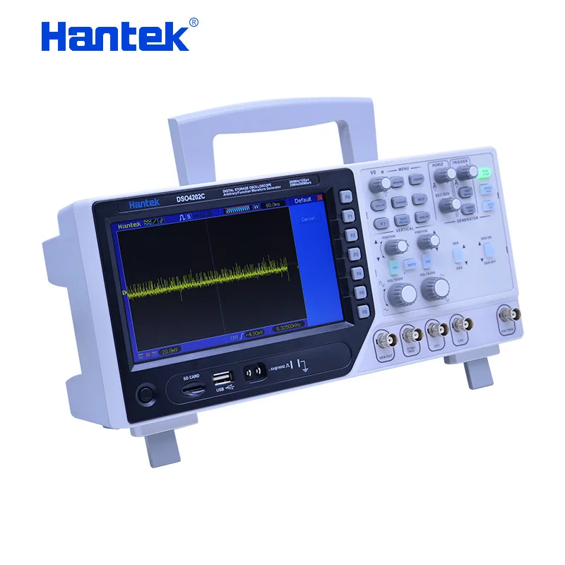Hantek DSO4202C 2-канальный 200 МГц цифровой осциллограф с 1-канальным