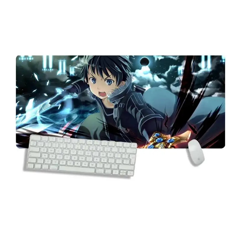 

Sword Art Online SAO gamer Customized laptop Gaming mouse pad Desk Gamer Office Work Large Mouse pad mat Non-slip Laptop Cushion