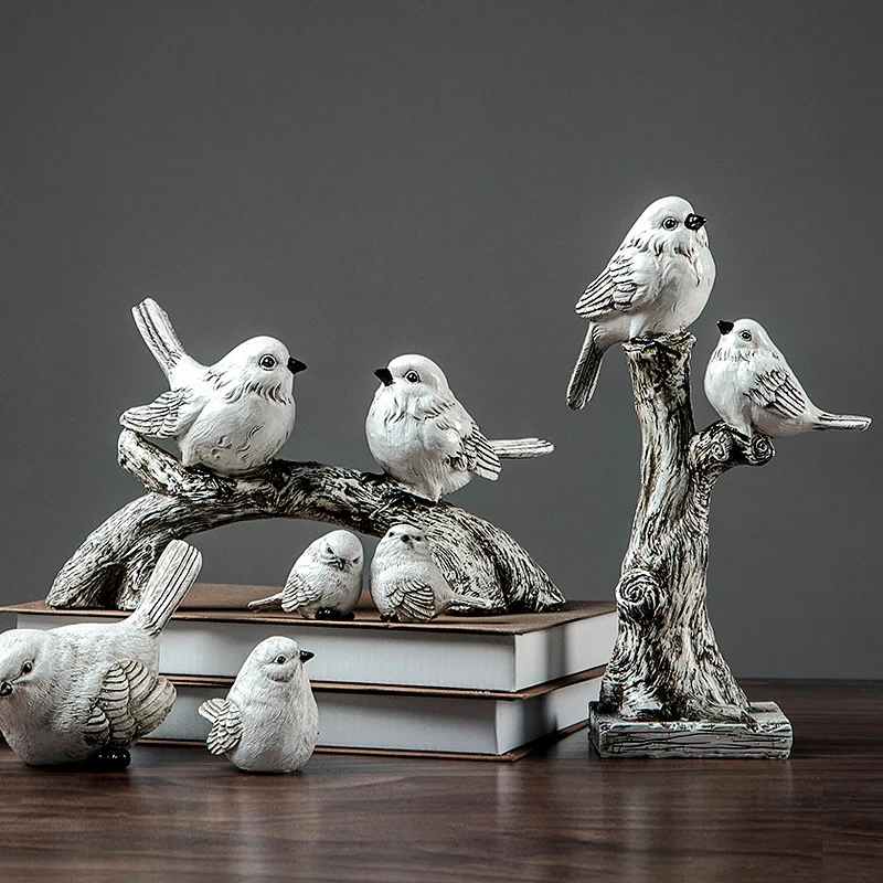 

Home Decoration Ornaments Retro Tree Branch Bird Living Room Study Window Shop Wine Cabinet Decorate European