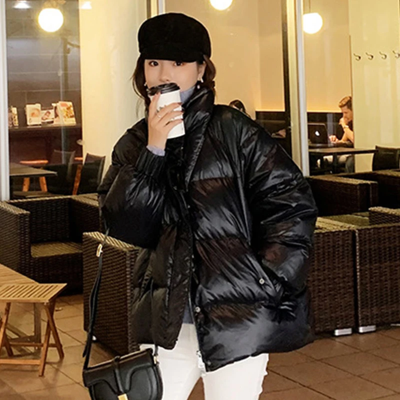 Женская парка на белом утином пуху с воротником-стойкой | одежда