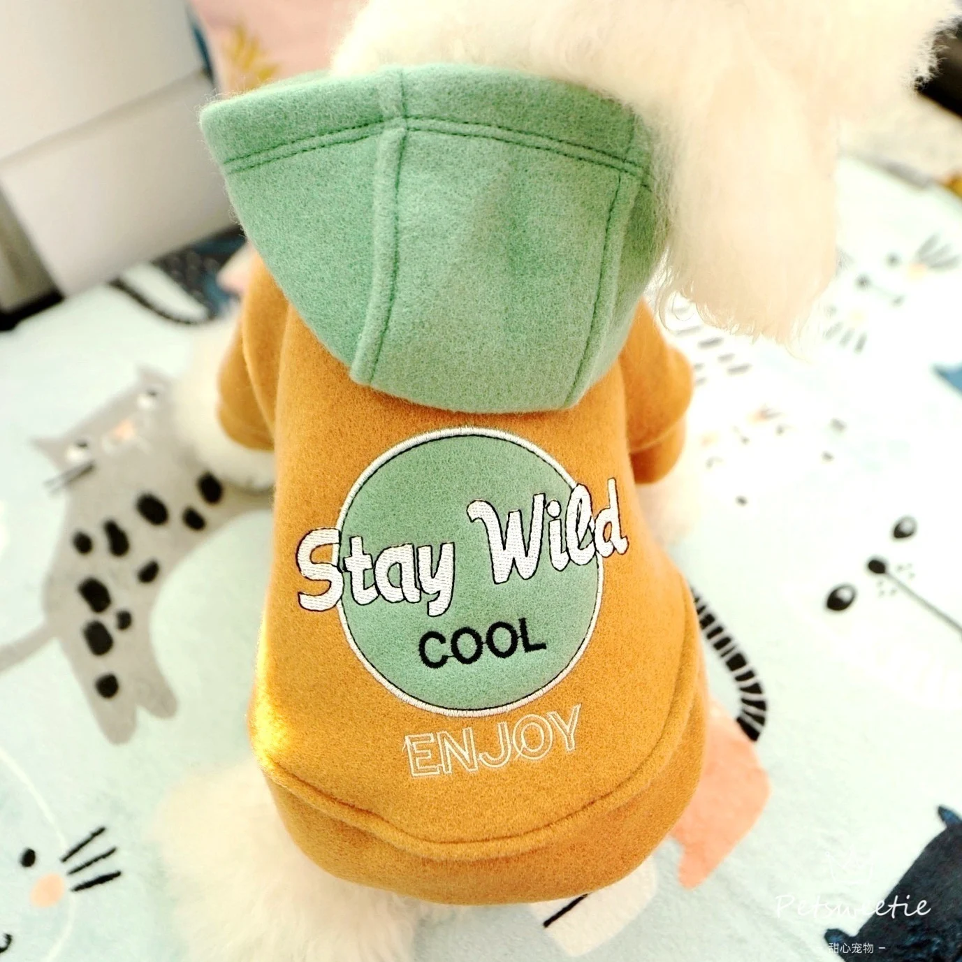 Прямая поставка удобная куртка с капюшоном для собак щенков Мопсов французских