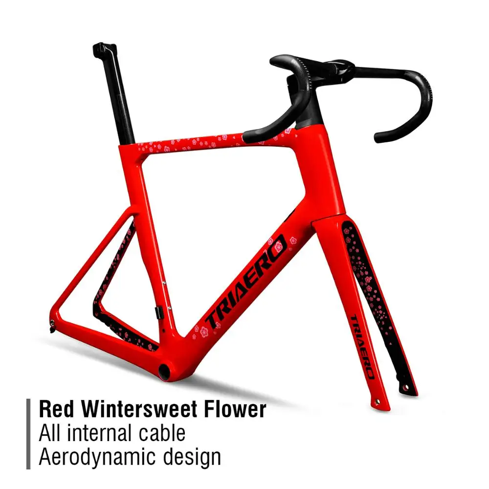 Карбоновая дорожная рама Triaero велосипедная Рама плоское крепление дисковый