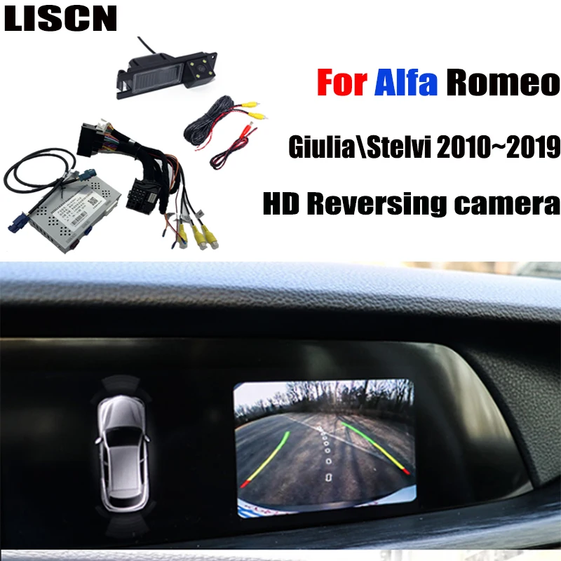 Камера заднего вида для Alfa Romeo Giulia Stelvi 156 166 2010 ~ 2020 оригинальный декодер обновления