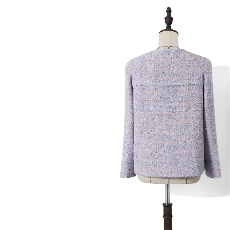 Куртка Шерстяная женская с круглым вырезом на пуговицах | Женская одежда