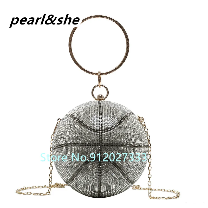 

Женская вечерняя сумочка-клатч с круглым мячом