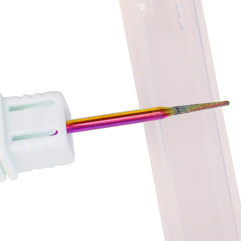 1 шт. радужные алмазные фрезы для ногтей сверла с радужным покрытием