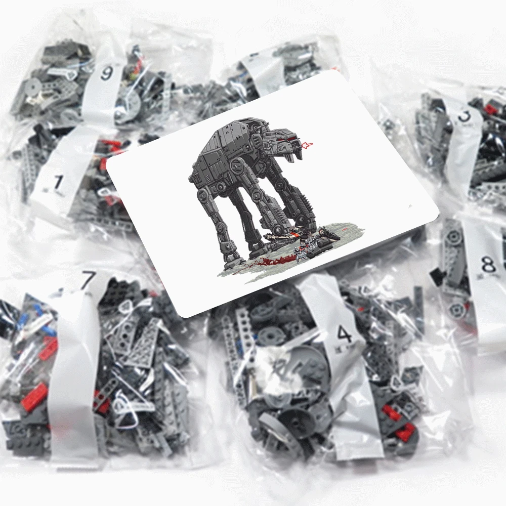 

New 1406PCS 5 FIGURES Star Space Wars AT-M6 Walker Robot Heavy Assault Walker Building Block Brick Kid Toy Gift