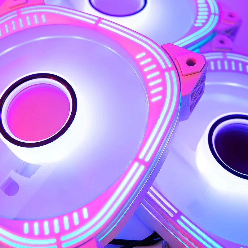 120 мм ПК компьютер ультра тихий светодиодный охлаждающий вентилятор Радиатор 1