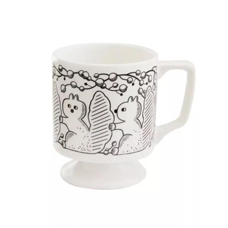 ES | Популярная корейская нишевая такая же белка иллюстрация ретро красивая