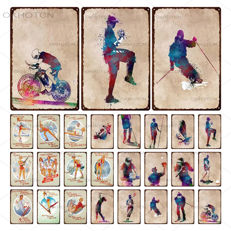 

Sports Category Tin Sign Board Antique Poster Living Room Wall Bar Shop Coffee Shop Family Decorative Arts 30X20Cm