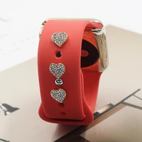silicone strap decorative nails for apple watch band charms metal creativity rivet accessories for iwatch rubber bracelet