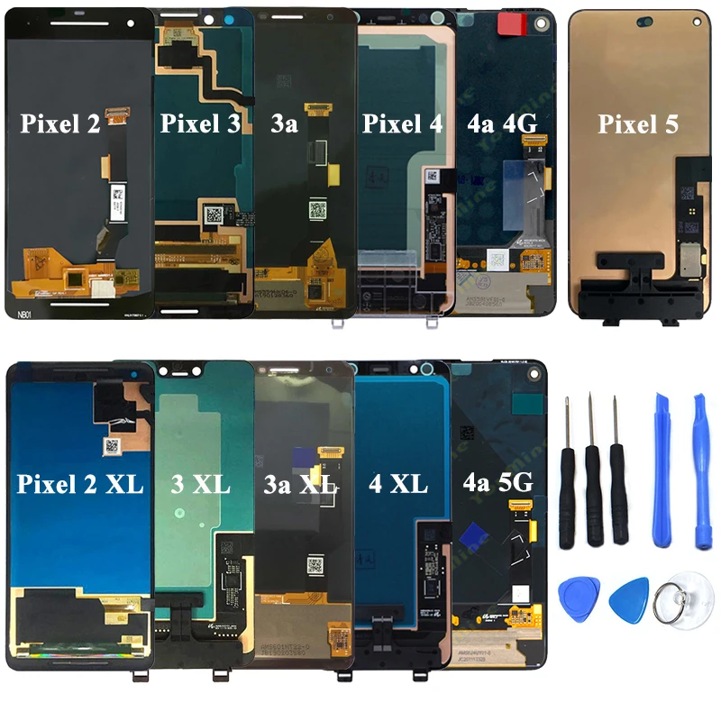 Активно-матричные осид для Google Pixel 2 3 3a 4 4a 5 XL ЖК-дисплей Дисплей кодирующий