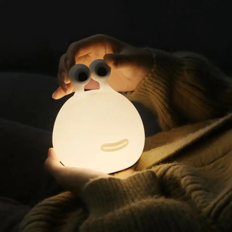 

Cute Soft Slug Shape Night Light with Touch Control USB Rechargeable Desktop Baby Kids LED Silicone Lamp Home Bedroom Baby