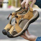 YWYGMZ 2021 новые мужские удобные летние сандалии повседневная обувь, плюс-Размер затрудняетесь в выборе правильного размера Обувь высокого качества на плоской подошве; Пляжные сандалии