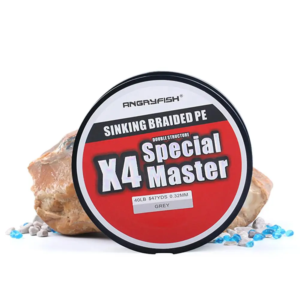 Angryfish рыболовная леска 500 м Master Series быстропогружающаяся плетеная двойная