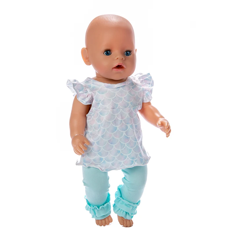 Одежда для новорожденных кукла подходит детей 18 дюймов 43 см белые весы Единорог