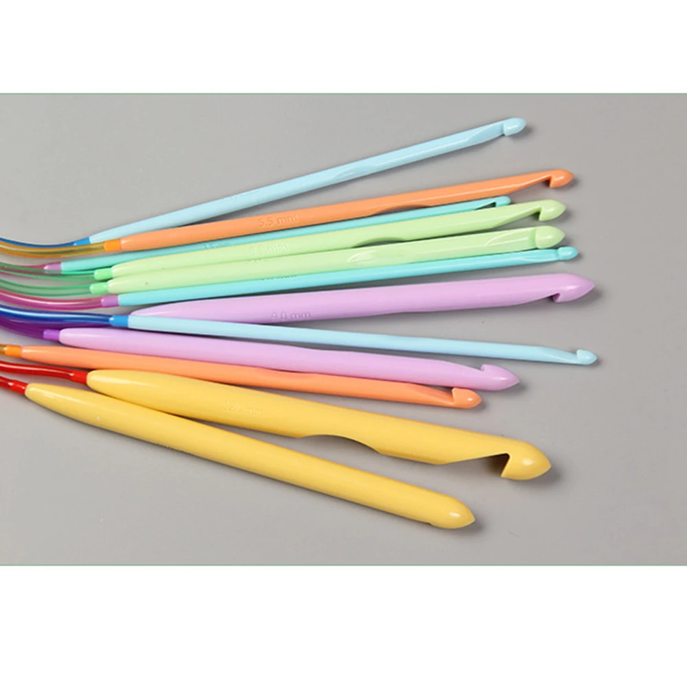 12 шт. Прошитые вручную круговой Вязание прочный иглы комплект крючки афганских