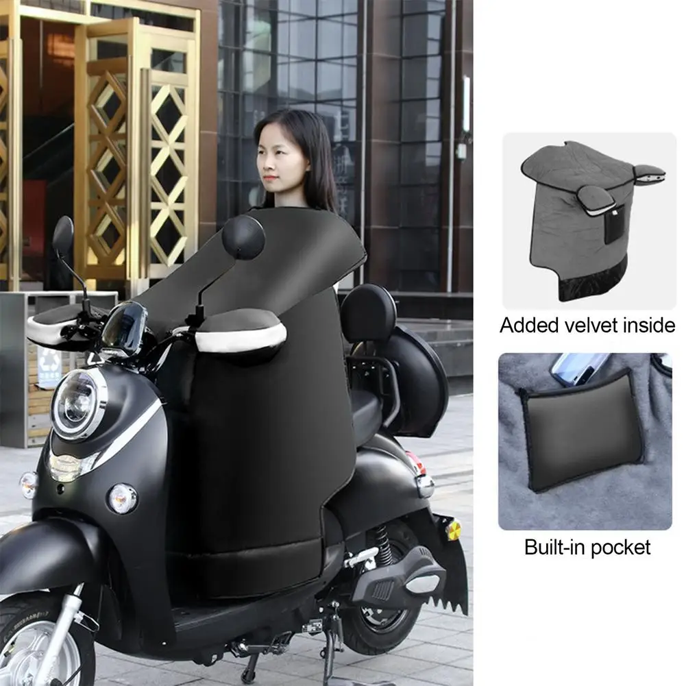 

Scooter Leg Cover With Handlebar Muff Windproof Leg Lap Cover Knee Waist Leg Cover Electric Motorcycle Cover