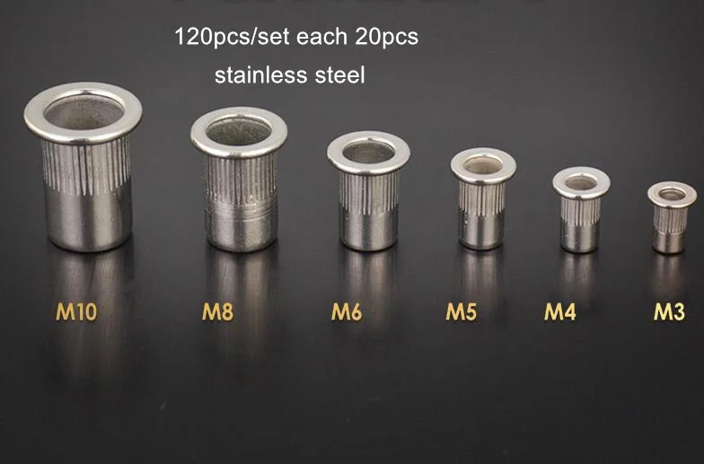 stainless steel 1" 360 мм M3 M4 M5, M6, M8, M10 ручной клепальный пистолет, клепальные инструменты с гайкой установка системы с заклепками гайки - Цвет: stainless steel